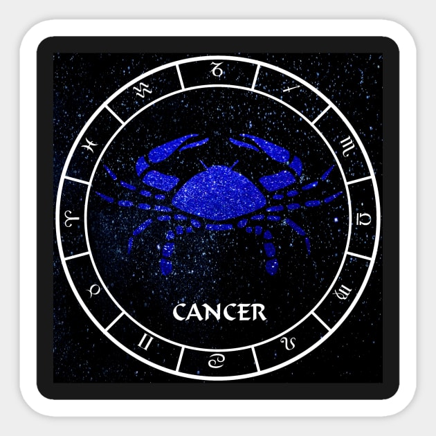 Cancer - Zodiac Sign Sticker by KimberlyFizzArt